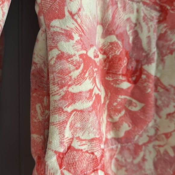 Anthropologie Floral pink and Cream Coat Size 10 - Picture 5 of 8